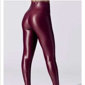 Carbon high waist shine leggings